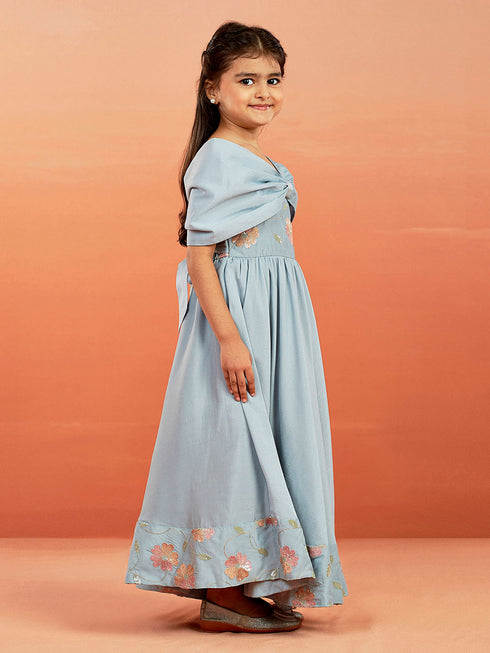 Girl's' Aqua Gown